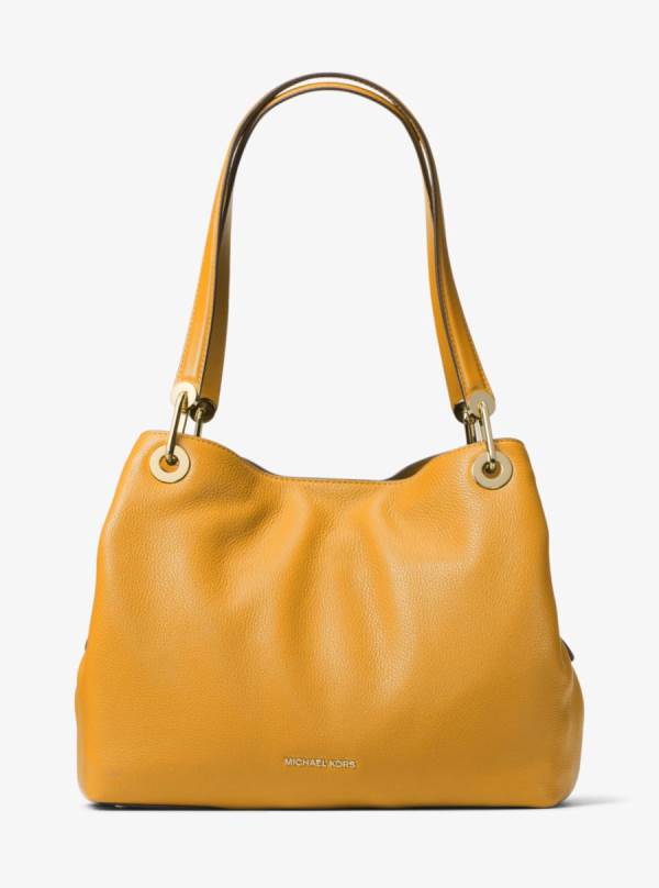 Damske Taška Cez Rameno Michael Kors Raven Large Leather Zlate - Kabelky Michael Kors Sleva | KOQWD-8951